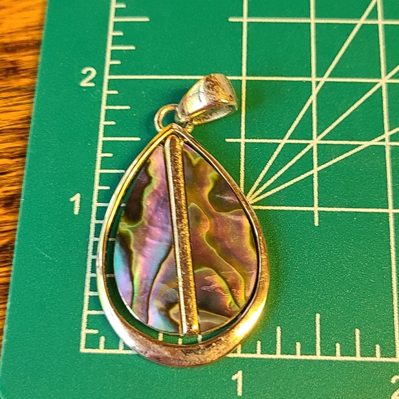 Lia Sophia Abalone Pendant Teardrop - Picture 7 of 11